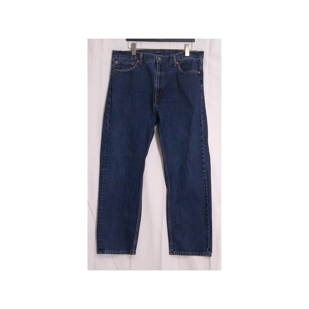 Levi Strauss 505 Mens‎ Dark Wash Straight Fit Jeans Size 36x32
